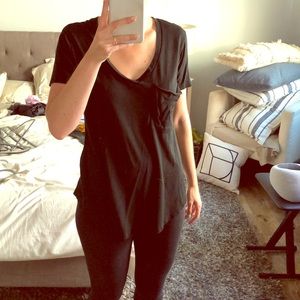 Black v neck with pocket